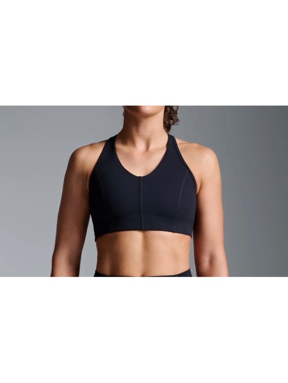 Black Racerback Sports Bra - Women